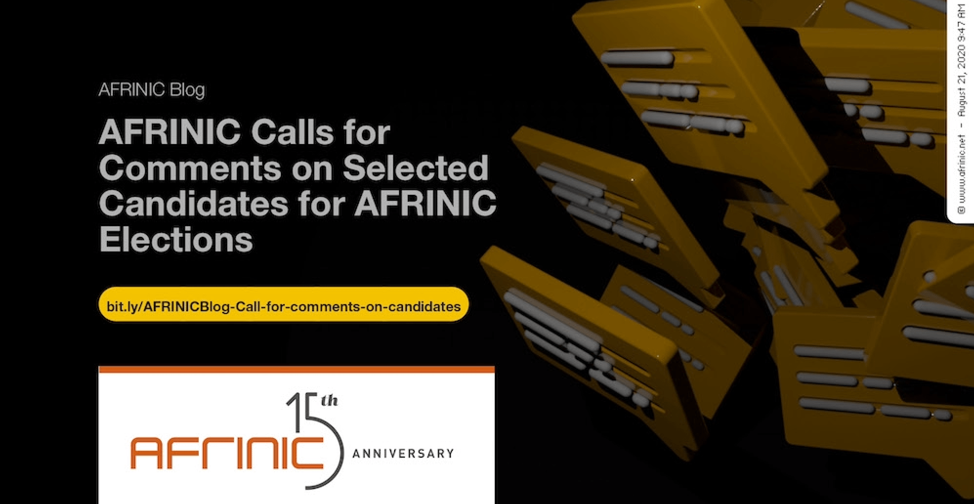AFRINIC lance un appel à commentaires sur les candidats sélectionnés pour les élections AFRINIC